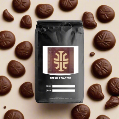 Fresh roasted Turtle Coffee with rich, aromatic flavors of chocolate, caramel, and hazelnut. Premium ground coffee blend for a delightful brew.